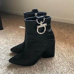 Faux Alligator Boots